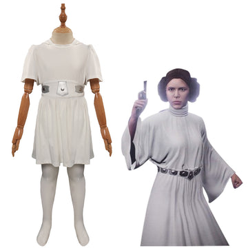 Película Star Wars Leia Cosplay Disfraz Niños Vestido Traje De Carnaval Halloween Fiesta DISFRAZDEDIADEBRUJAS.ES®